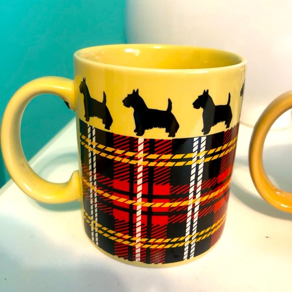 Two Scottie dogs with his tartan vintage Scottish mugs - Picture 3 of 5